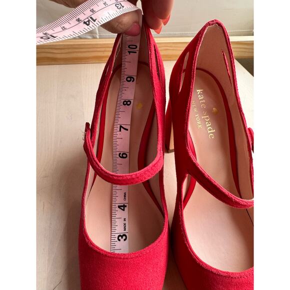 Kate Spade Red Suede Meredith Pointed-Toe Pumps Women’s Size 7 US - Picture 6 of 15